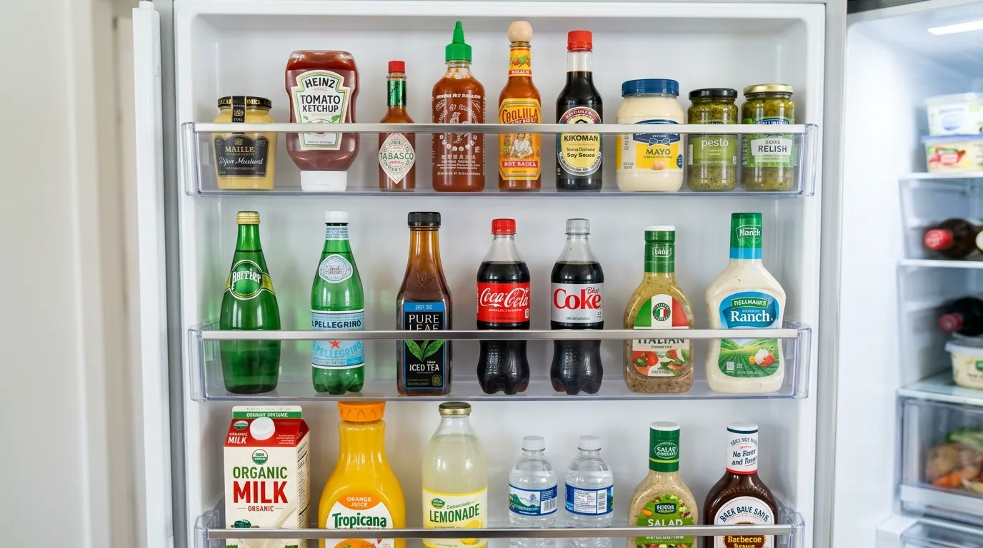 Use bins to keep small items from scattering inspiration for an organized fridge.